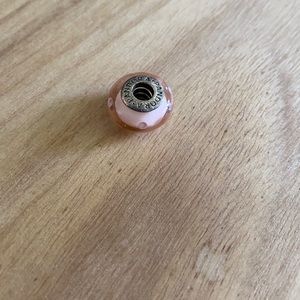 Pandora pink polka dot glass charm